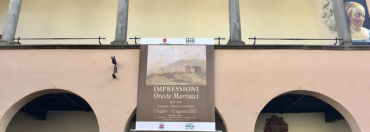 Banner per Oreste Marracci al Museo d'Arte Sacra di Camaiore