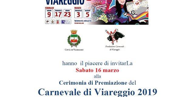 Cerimonia di Premiazione del Carnevale di Viareggio 2019